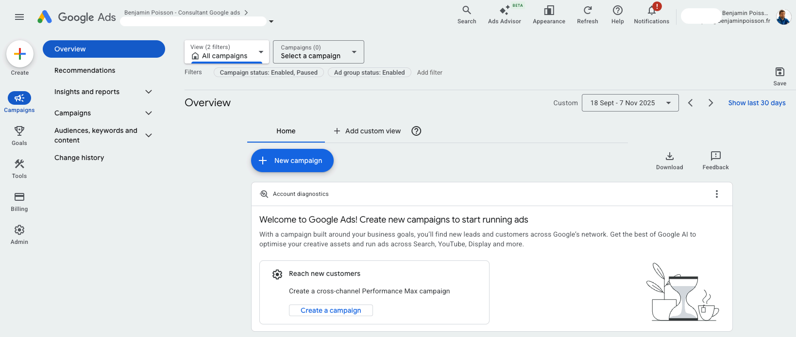 Comment créer une campagne Google Ads ? Guide pas à pas — Benjamin Poisson
